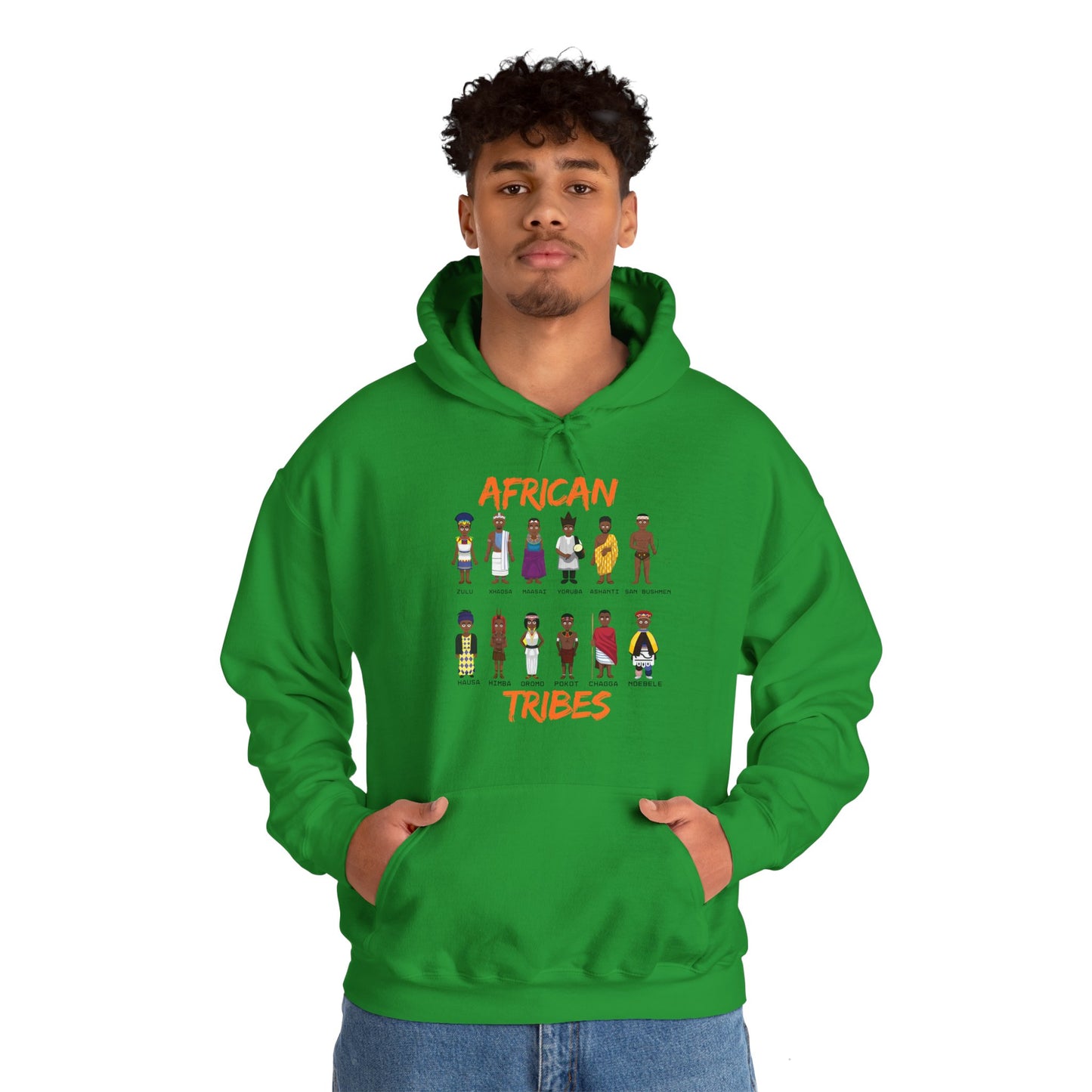 African Tribes Unisex Heavy Blend Hoodie - Celebrating Diversity and Culture