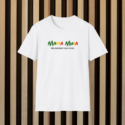 Mansa Musa Unisex Softstyle T-Shirt - Celebrate Wealth and Heritage