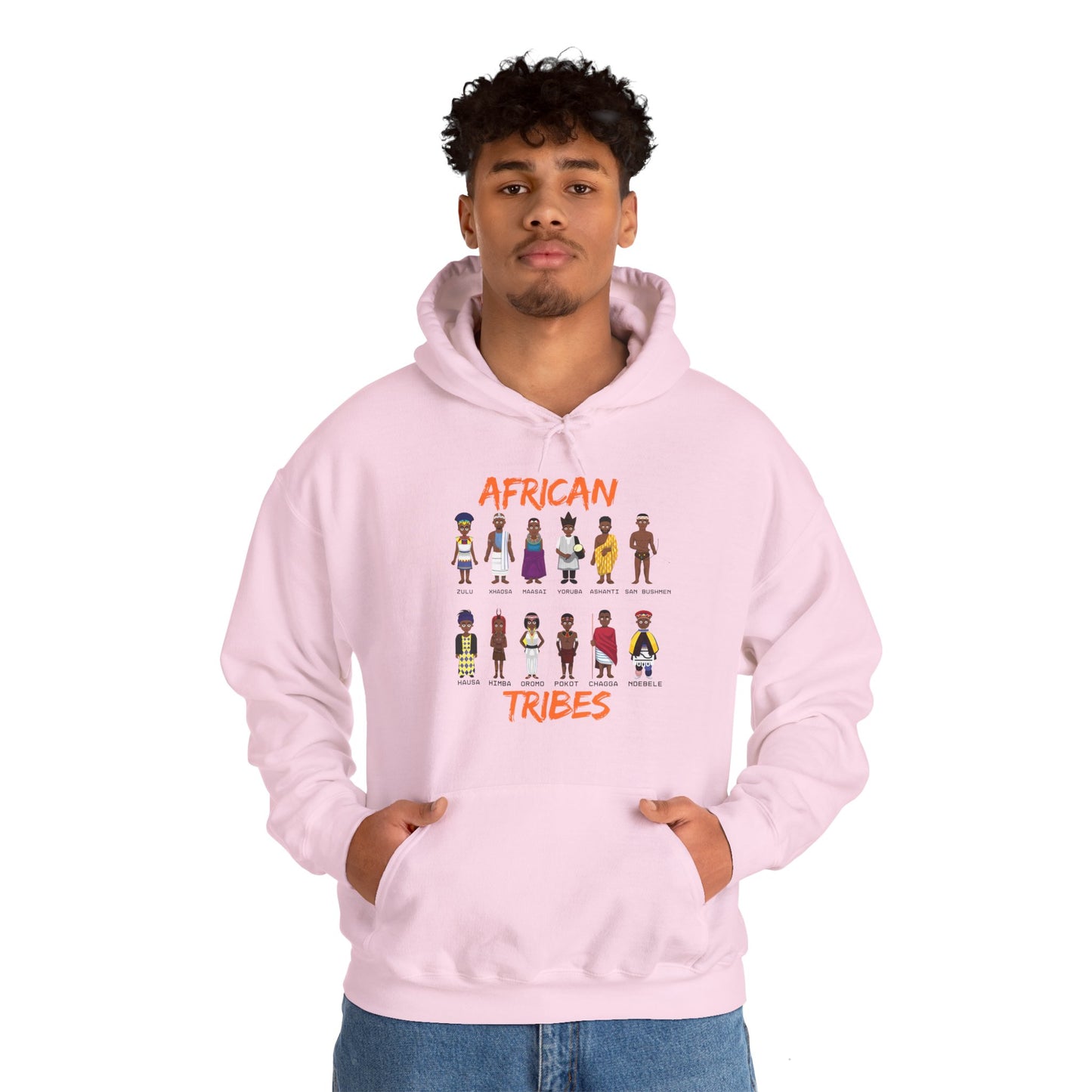 African Tribes Unisex Heavy Blend Hoodie - Celebrating Diversity and Culture