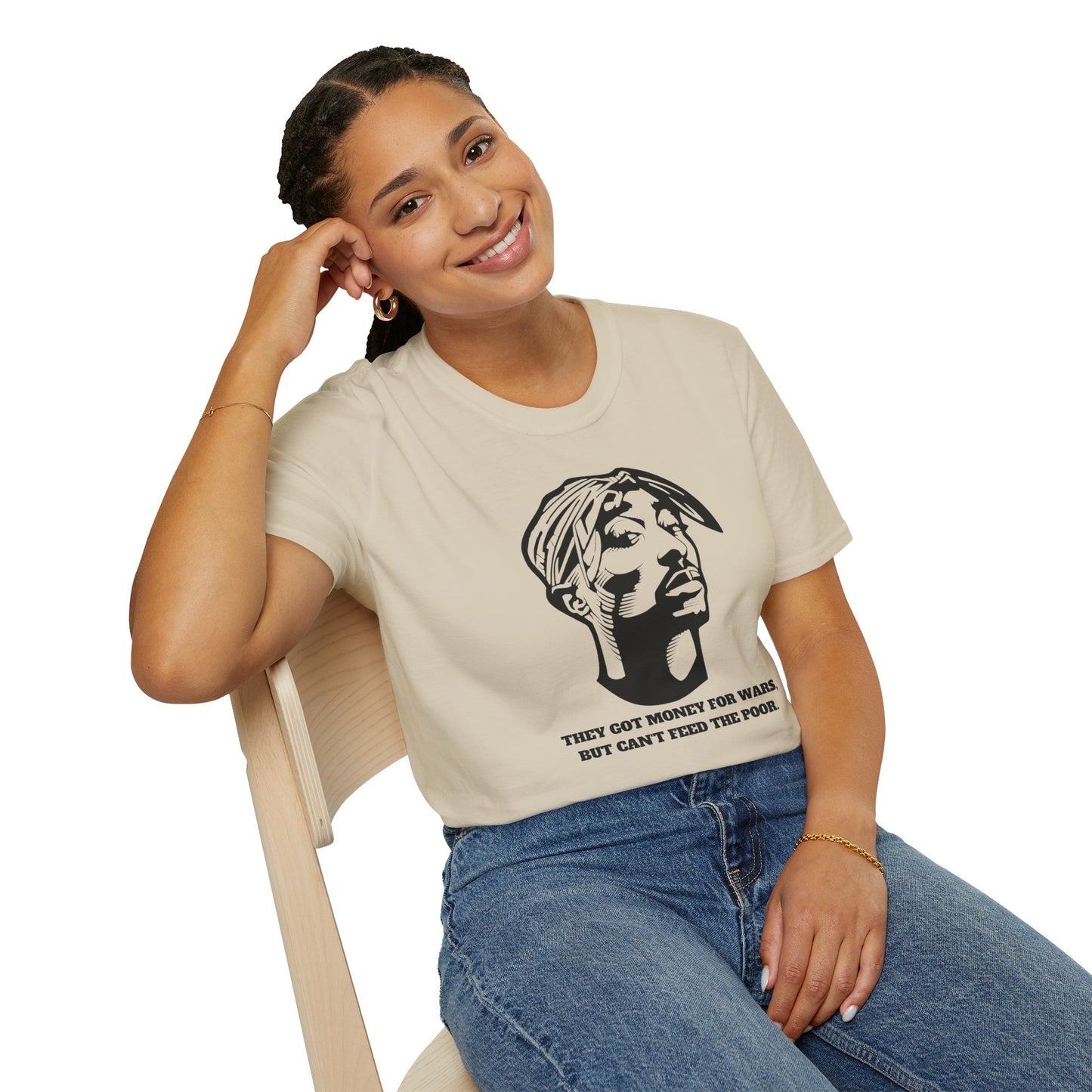 2pac  Unisex Softstyle T-Shirt - Social Justice Statement Tee