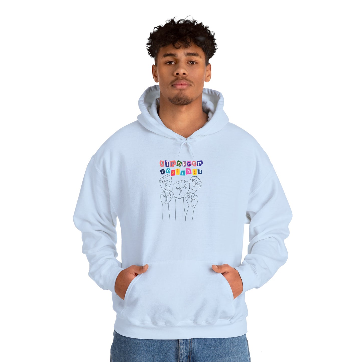 Stronger together Hooded Sweatshirt - Unisex Heavy Blend™ - Celebrate Unity