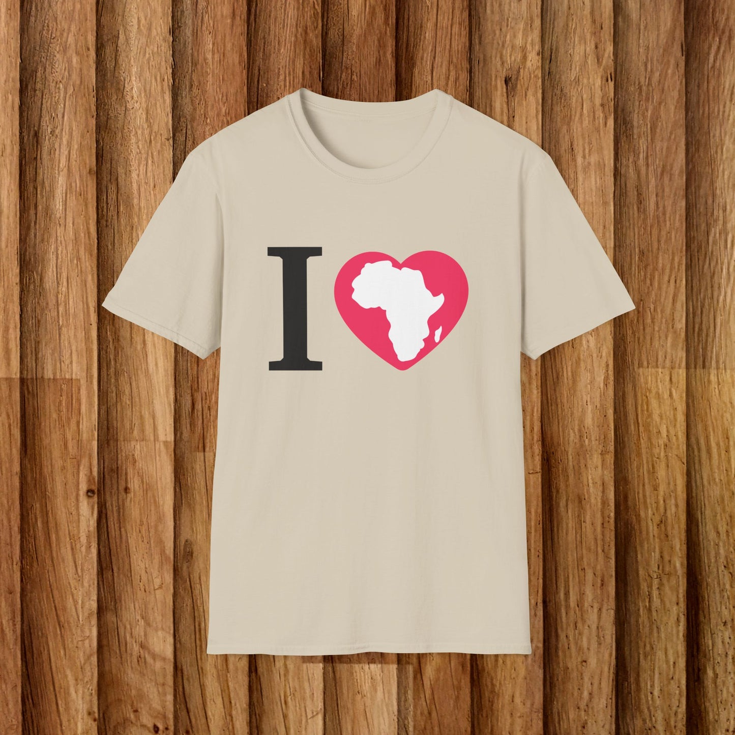 I Love Africa Unisex Softstyle T-Shirt - Casual Love for African Heritage