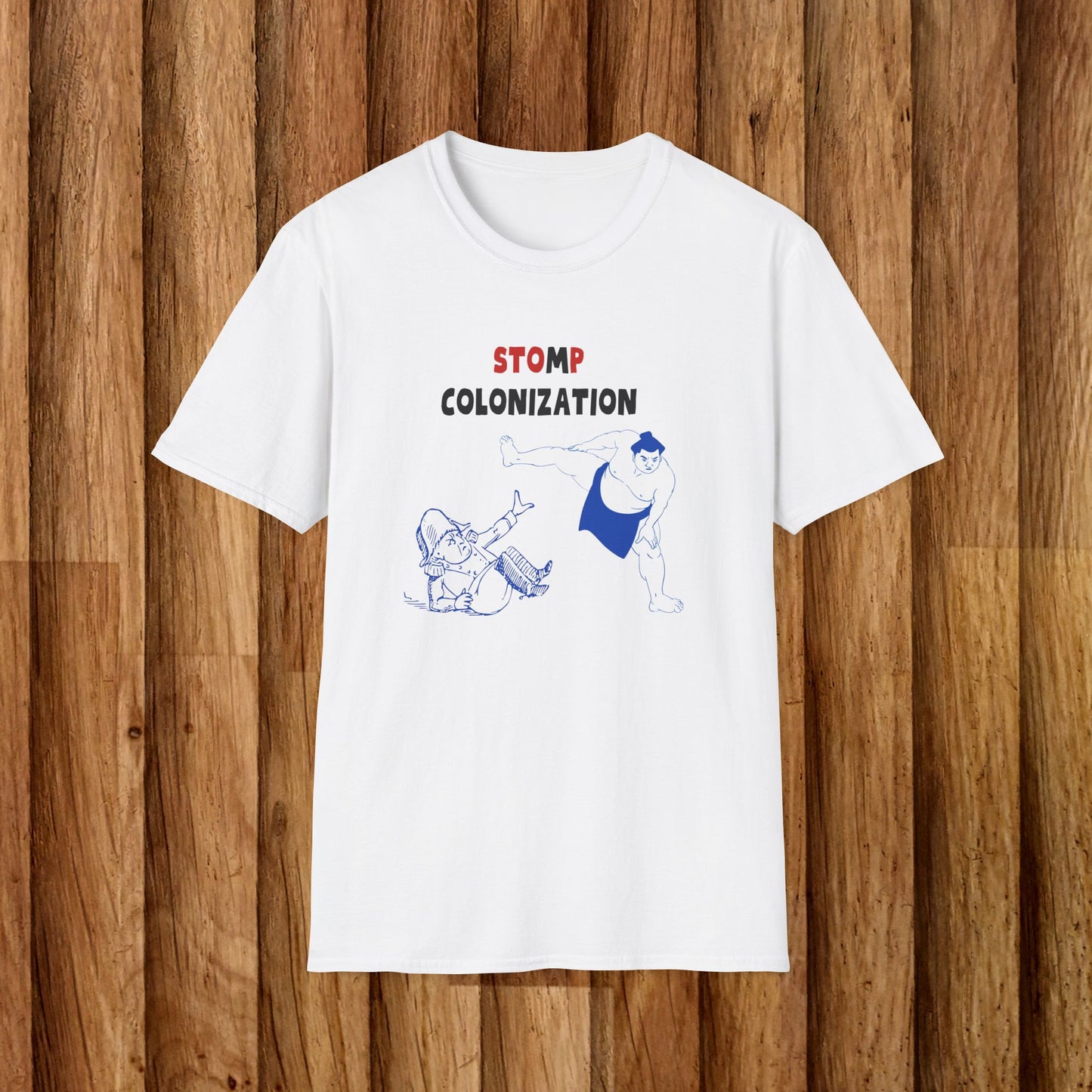 Stomp Colonization Unisex Softstyle T-Shirt - Bold Activist Tee for Social Justice