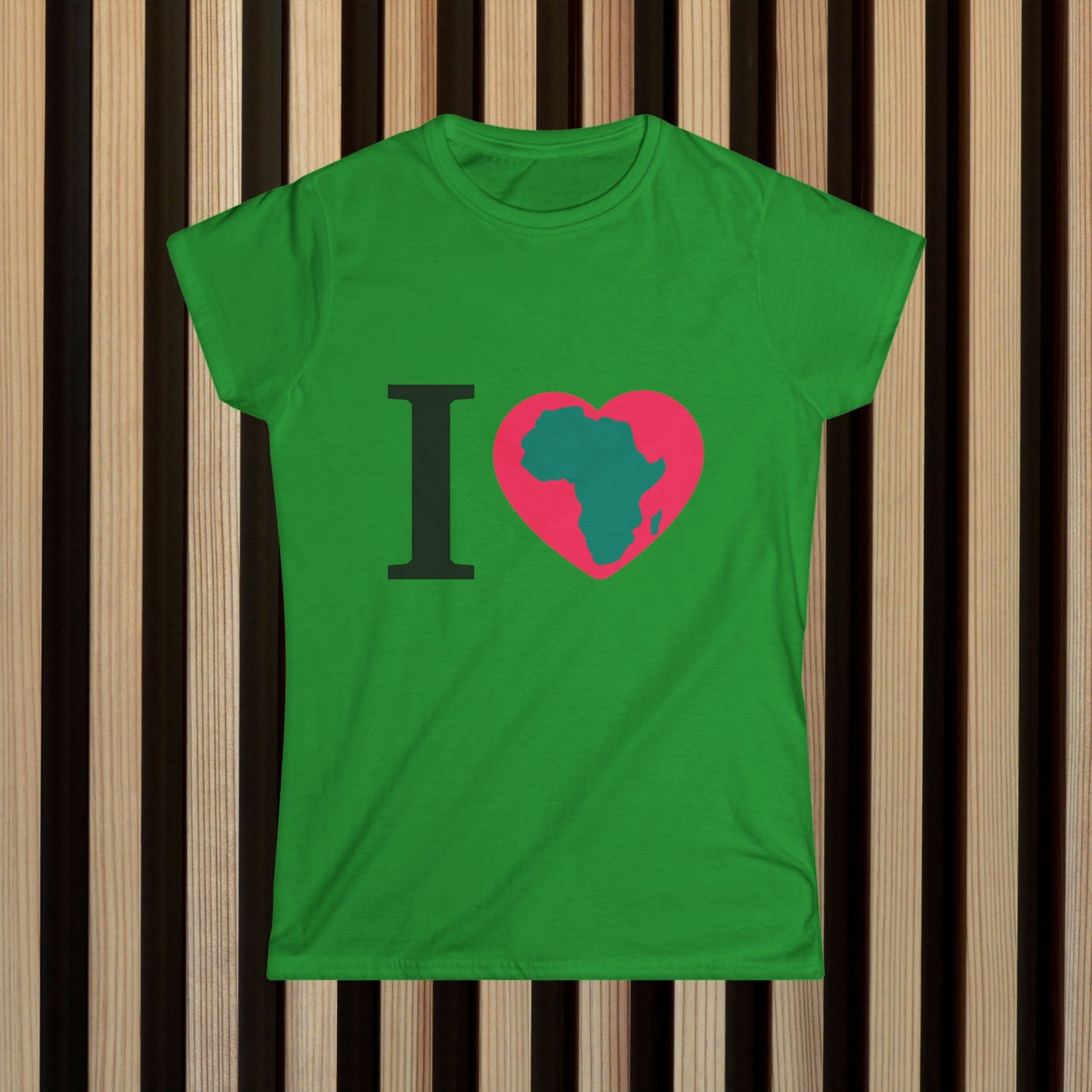 I Love Africa Women's Softstyle Tee – Cultural Pride Shirt for Everyday Wear