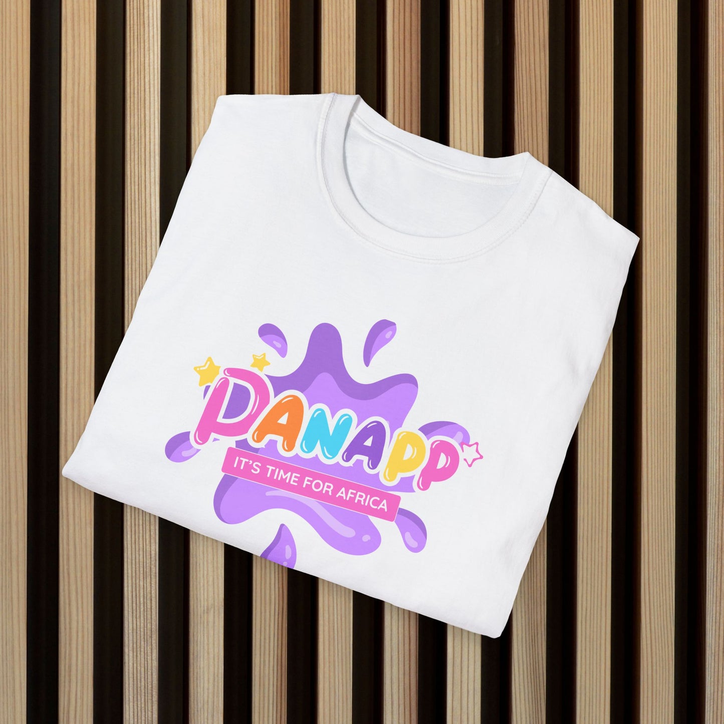 Panapp Unisex Softstyle T-Shirt - It's Time for Africa Design, Casual Wear for Culture Enthusiasts