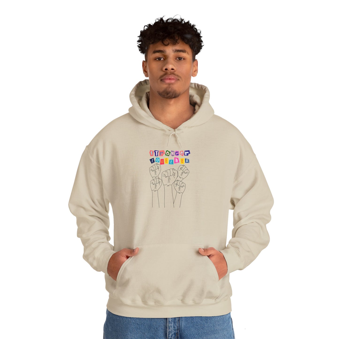 Stronger together Hooded Sweatshirt - Unisex Heavy Blend™ - Celebrate Unity