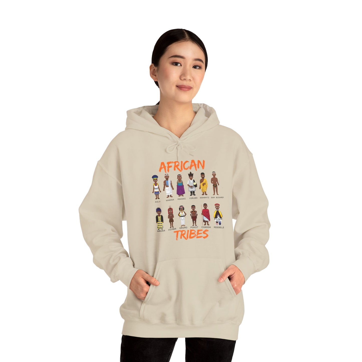 African Tribes Unisex Heavy Blend Hoodie - Celebrating Diversity and Culture