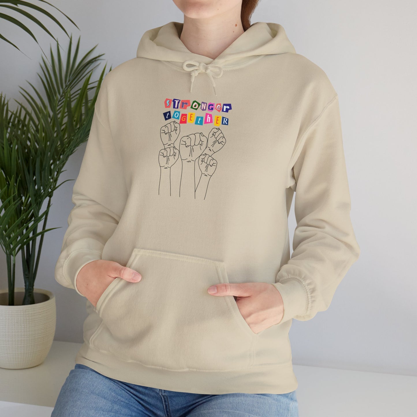 Stronger together Hooded Sweatshirt - Unisex Heavy Blend™ - Celebrate Unity