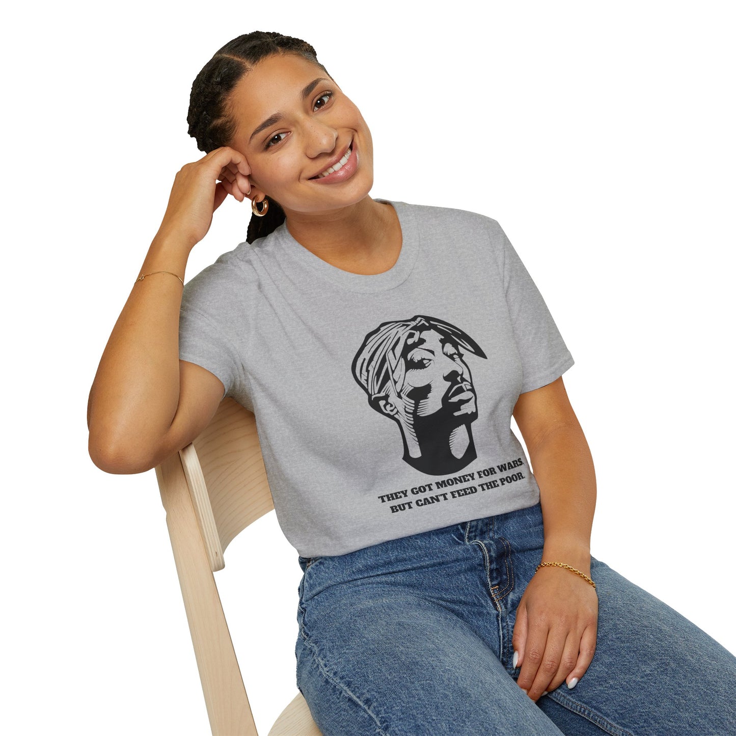 2pac  Unisex Softstyle T-Shirt - Social Justice Statement Tee