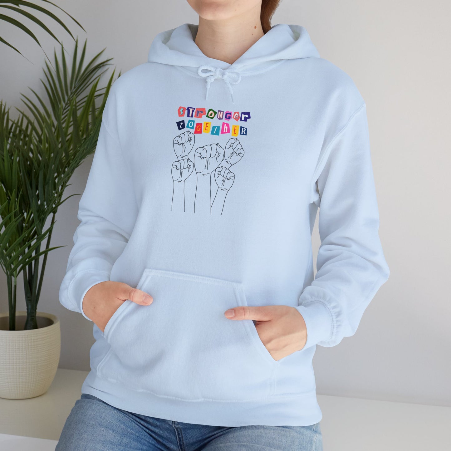 Stronger together Hooded Sweatshirt - Unisex Heavy Blend™ - Celebrate Unity