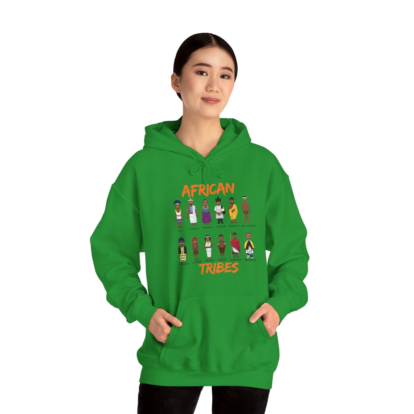 African Tribes Unisex Heavy Blend Hoodie - Celebrating Diversity and Culture