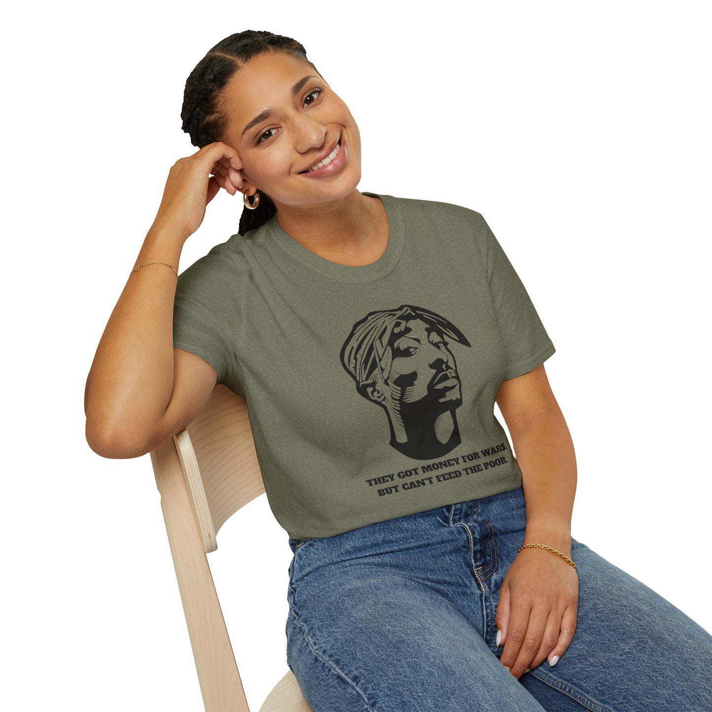 2pac  Unisex Softstyle T-Shirt - Social Justice Statement Tee