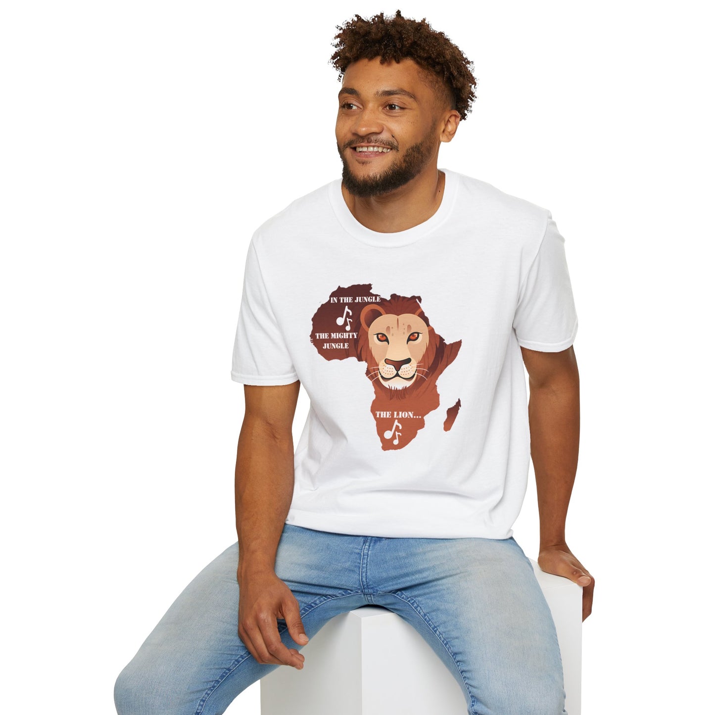 African Lion Graphic Unisex Softstyle T-Shirt - Nature Lover Tee