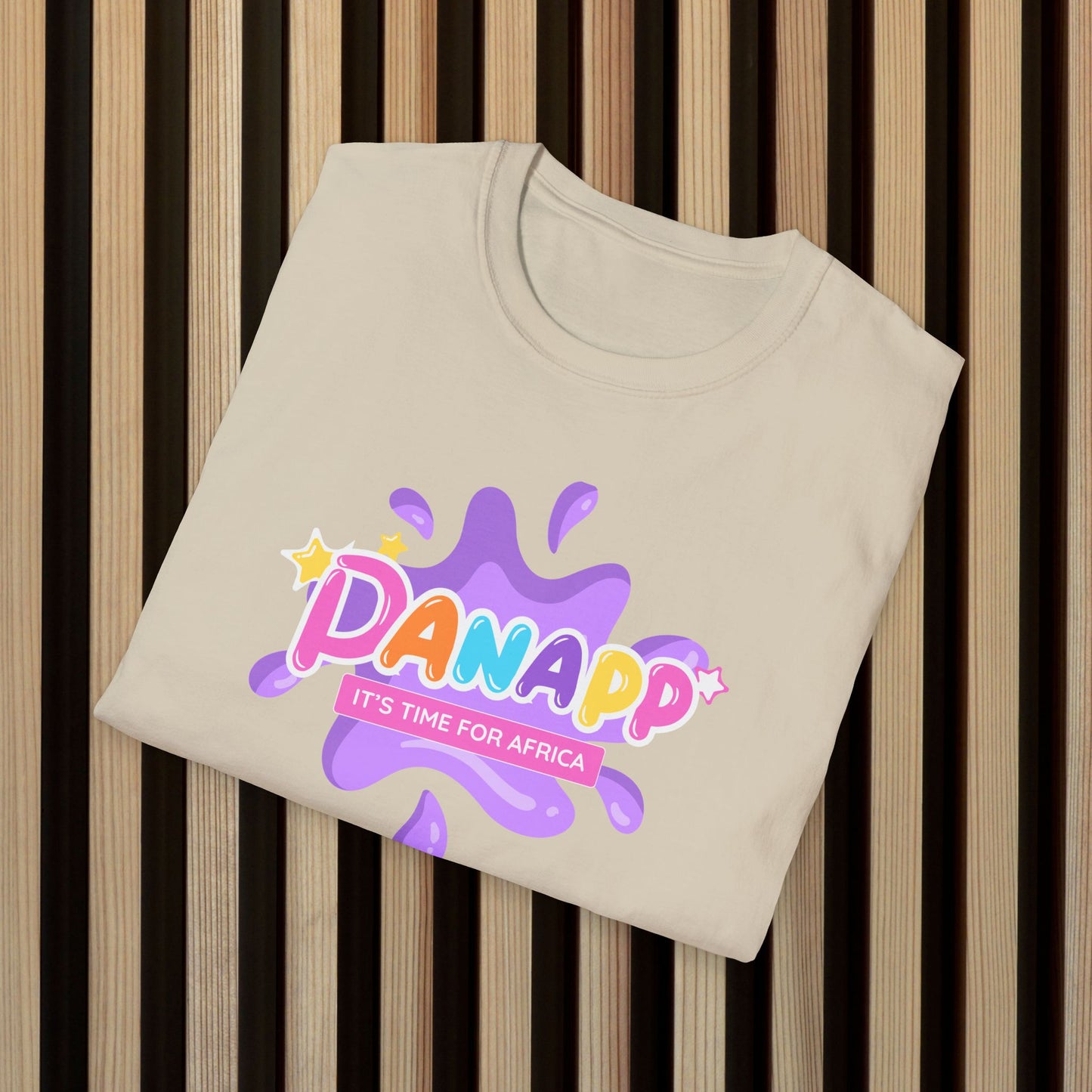 Panapp Unisex Softstyle T-Shirt - It's Time for Africa Design, Casual Wear for Culture Enthusiasts