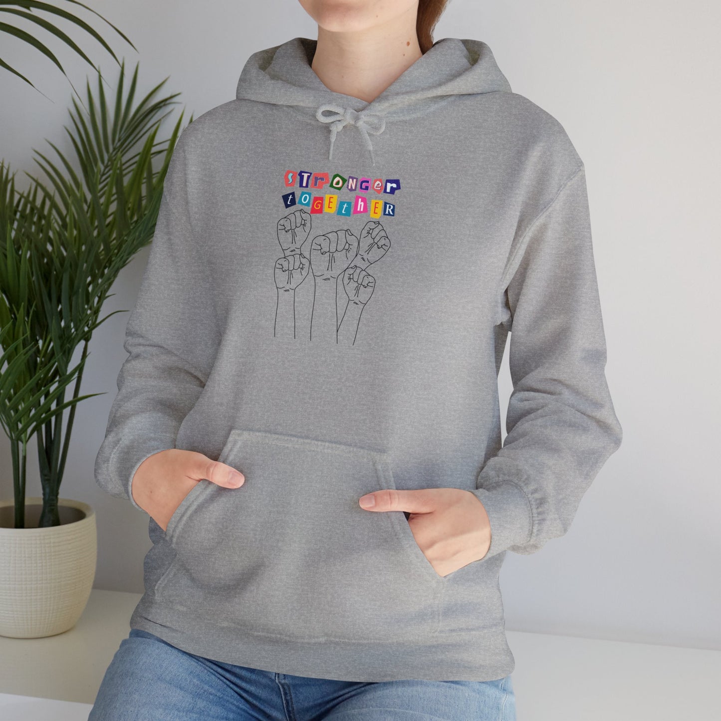 Stronger together Hooded Sweatshirt - Unisex Heavy Blend™ - Celebrate Unity