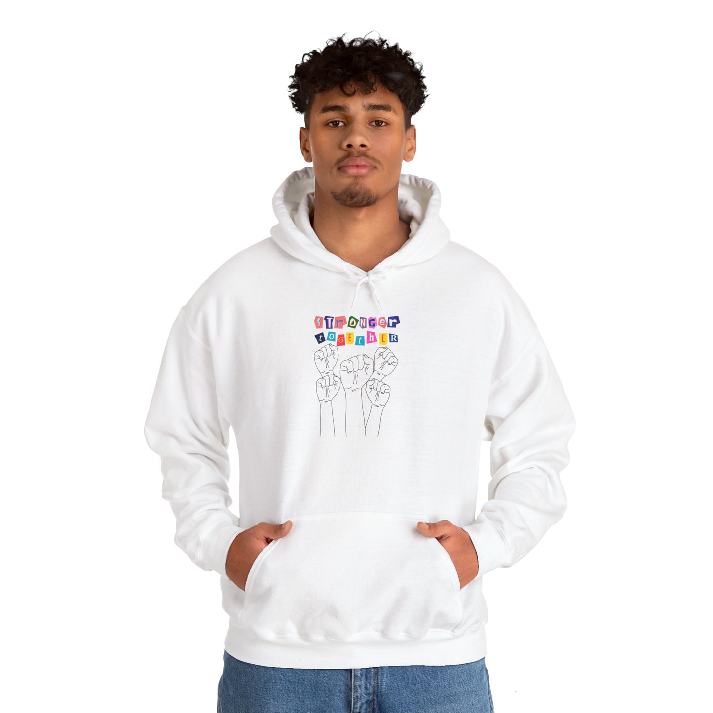 Stronger together Hooded Sweatshirt - Unisex Heavy Blend™ - Celebrate Unity