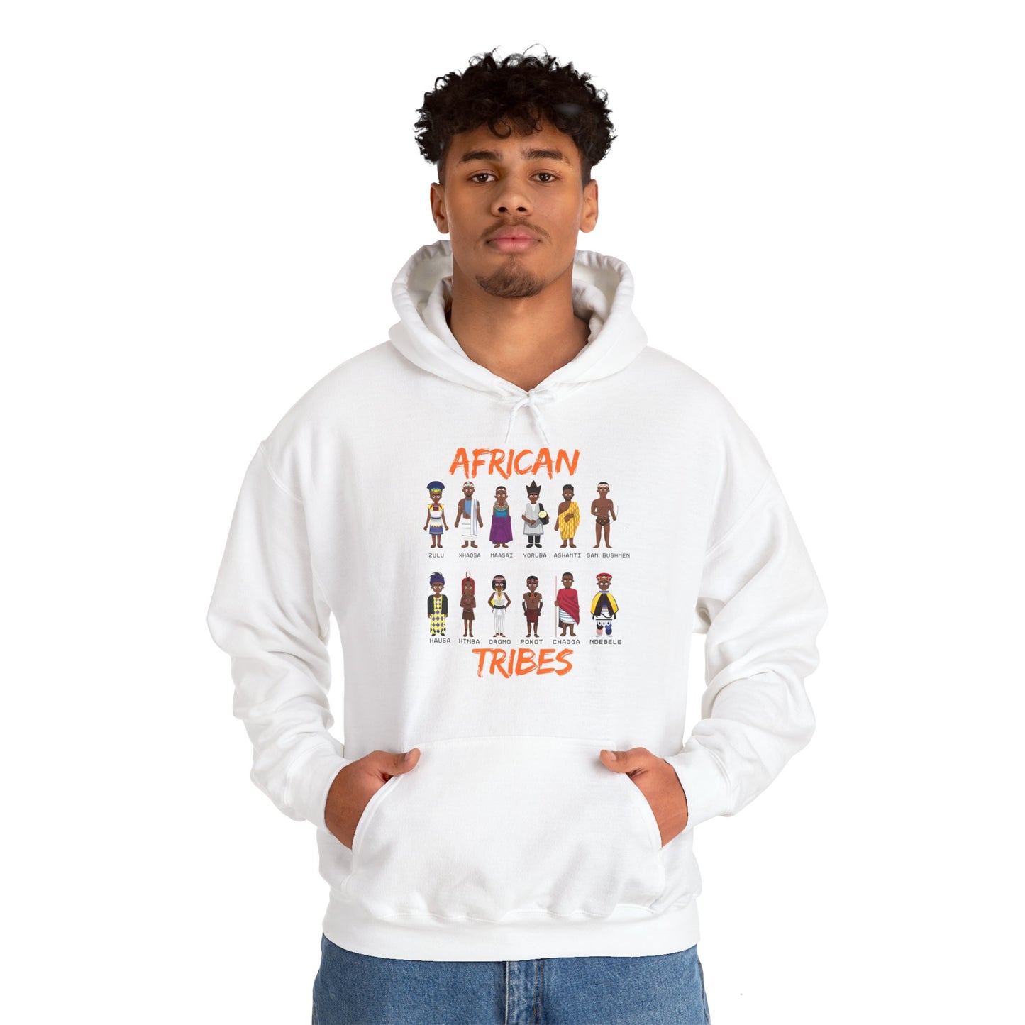 African Tribes Unisex Heavy Blend Hoodie - Celebrating Diversity and Culture