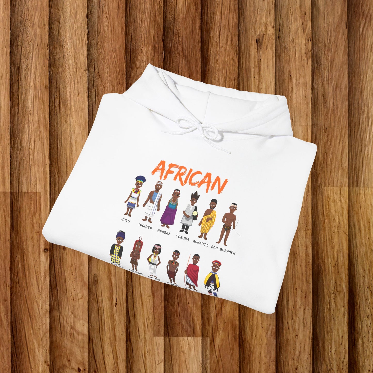 African Tribes Unisex Heavy Blend Hoodie - Celebrating Diversity and Culture