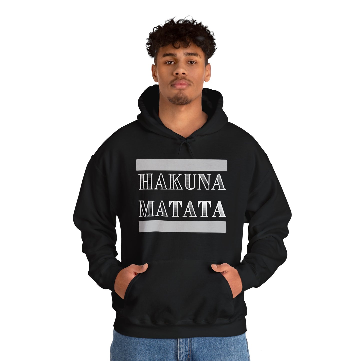 Hakuna Matata Unisex Hooded Sweatshirt – Cozy, Fun, and Inspirational Apparel