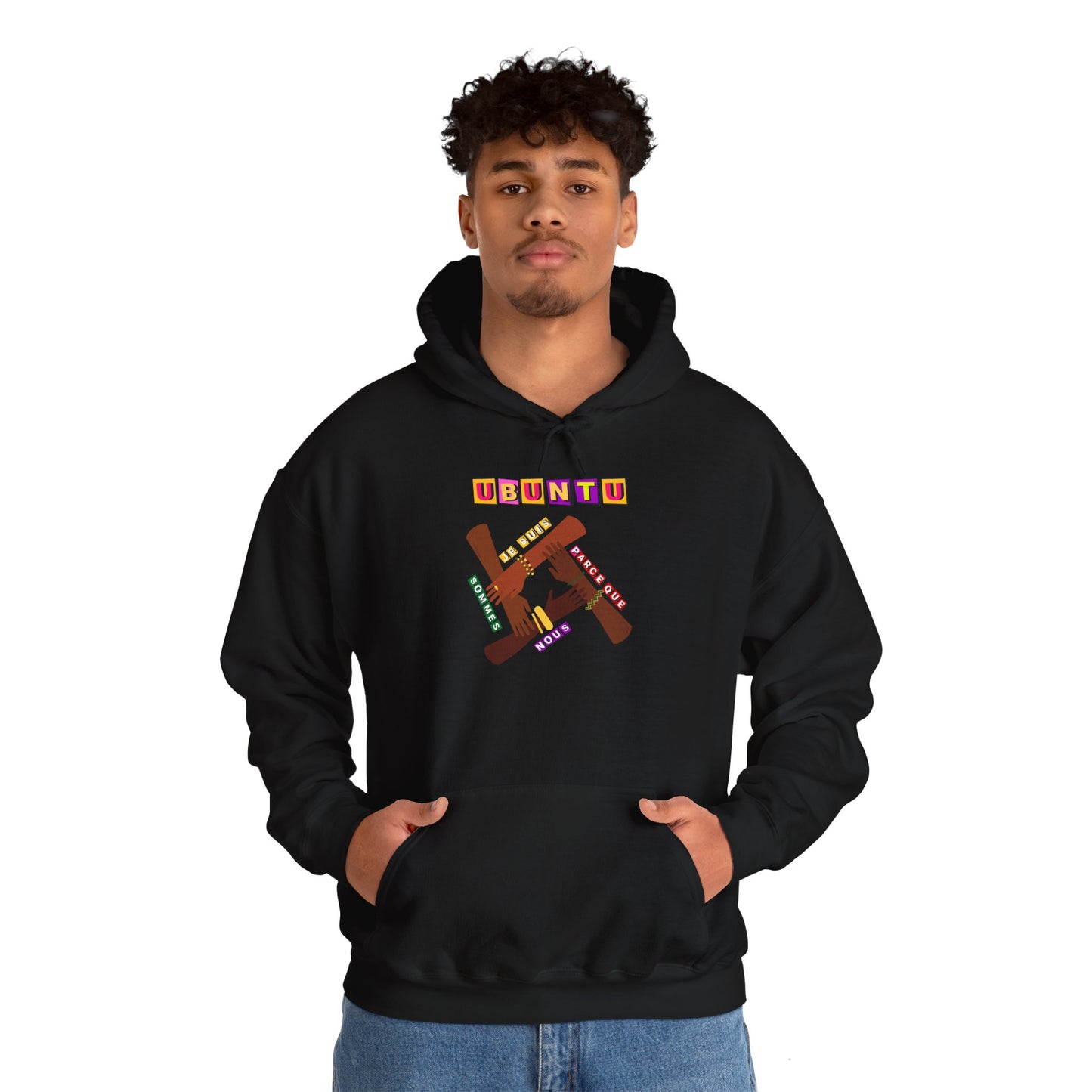 Ubuntu Heavy Blend Hooded Sweatshirt - Cozy Unisex Hoodie for Connection and Community