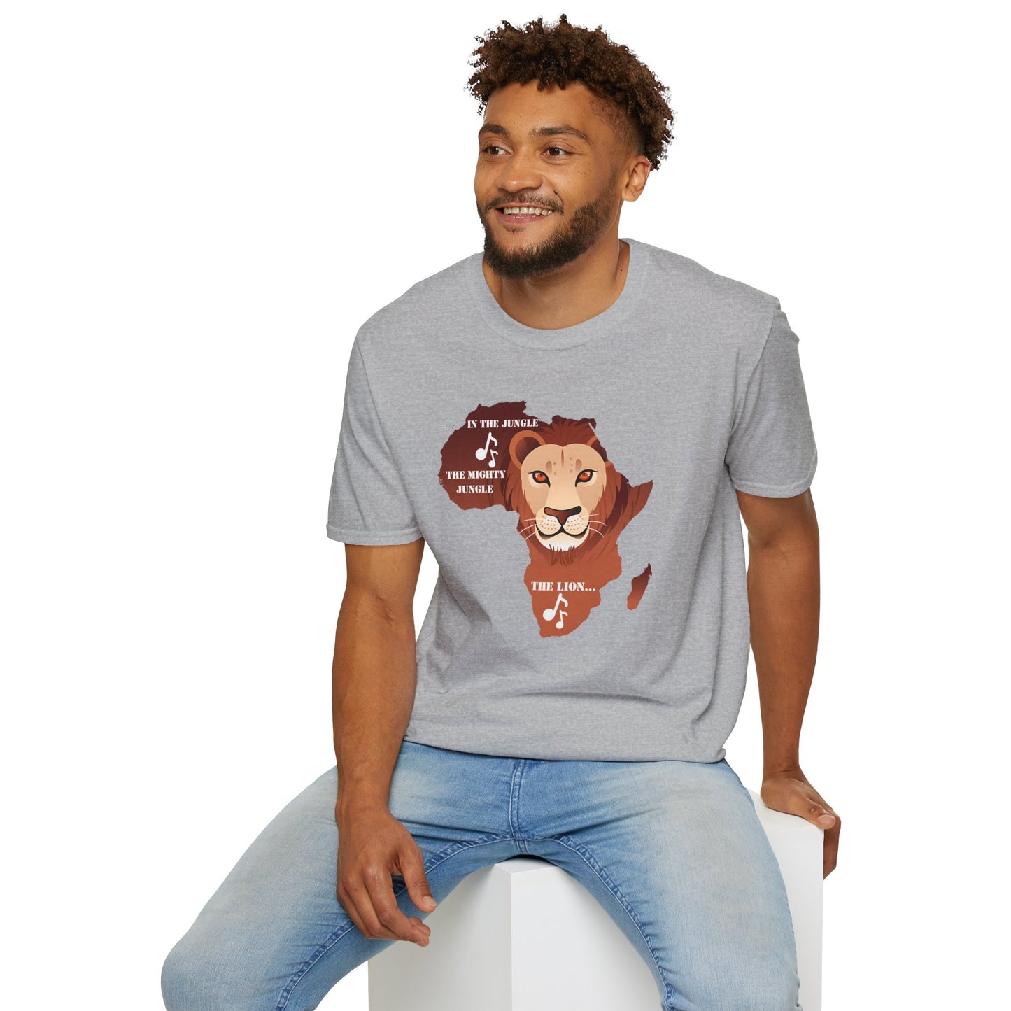 African Lion Graphic Unisex Softstyle T-Shirt - Nature Lover Tee