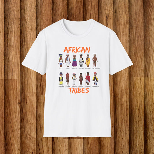 African Tribes Unisex Softstyle T-Shirt - Celebrate Diversity and Culture