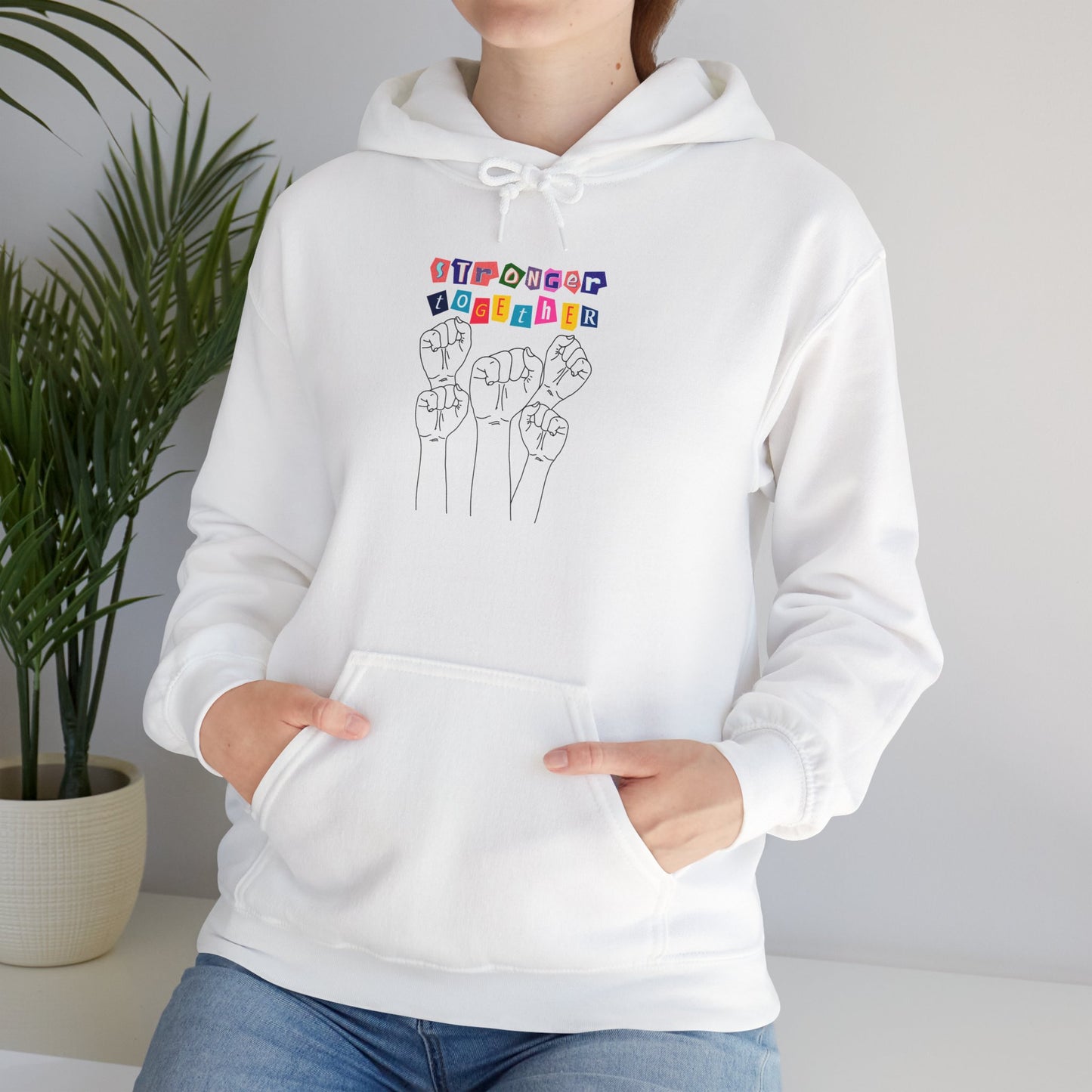 Stronger together Hooded Sweatshirt - Unisex Heavy Blend™ - Celebrate Unity