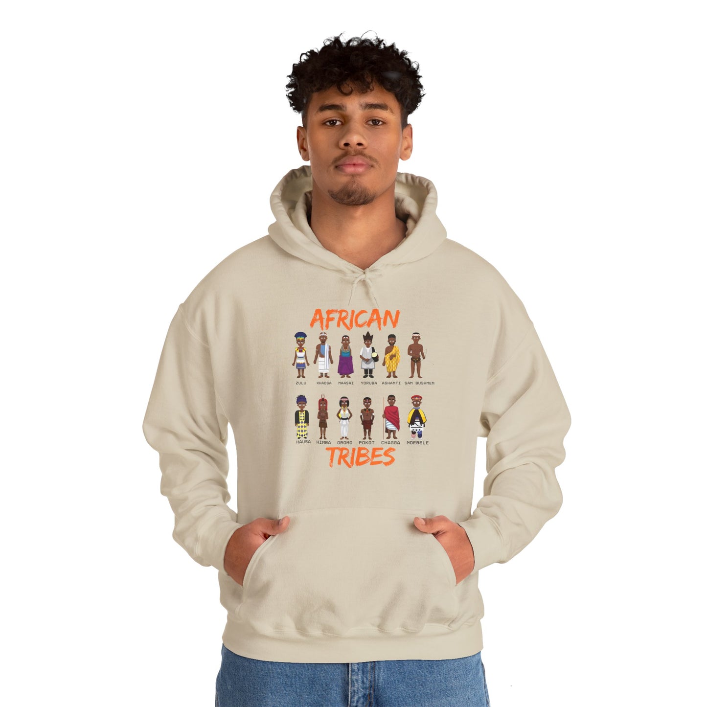 African Tribes Unisex Heavy Blend Hoodie - Celebrating Diversity and Culture