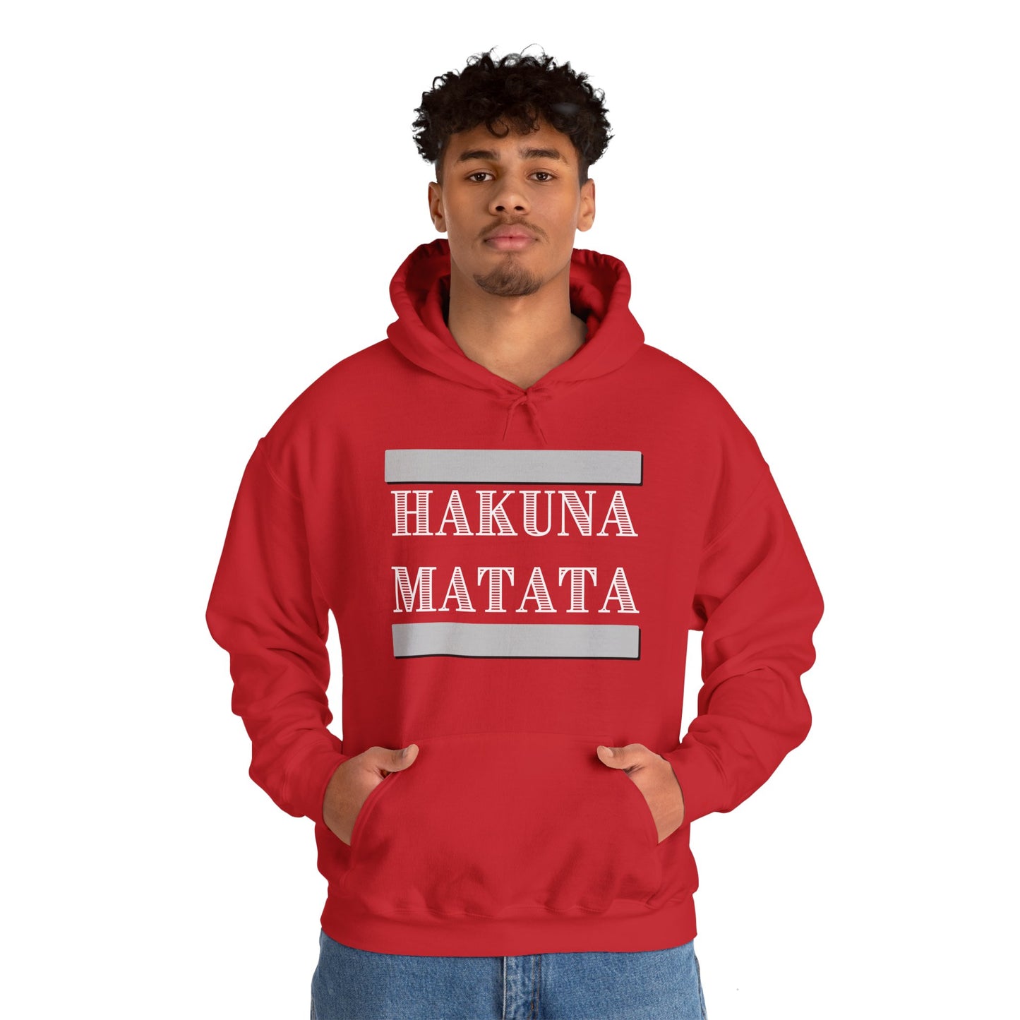 Hakuna Matata Unisex Hooded Sweatshirt – Cozy, Fun, and Inspirational Apparel