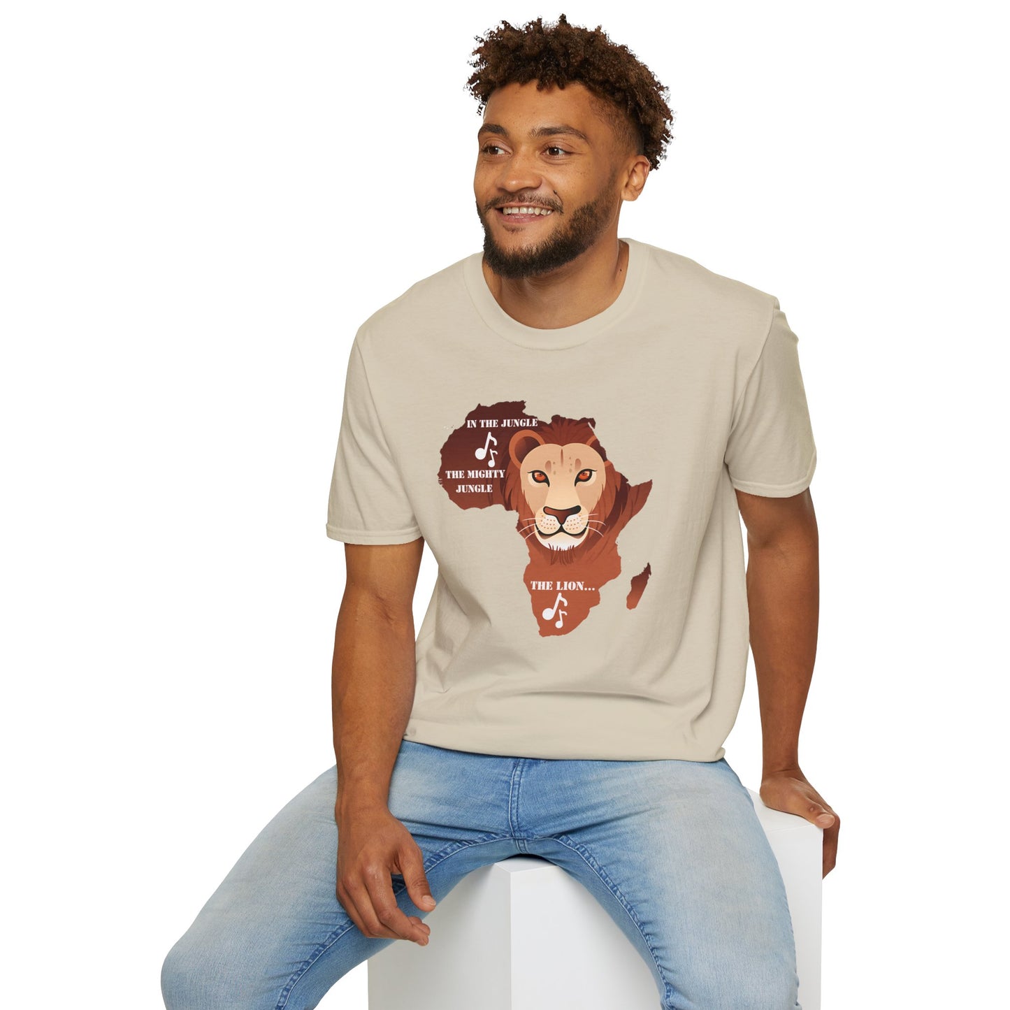 African Lion Graphic Unisex Softstyle T-Shirt - Nature Lover Tee